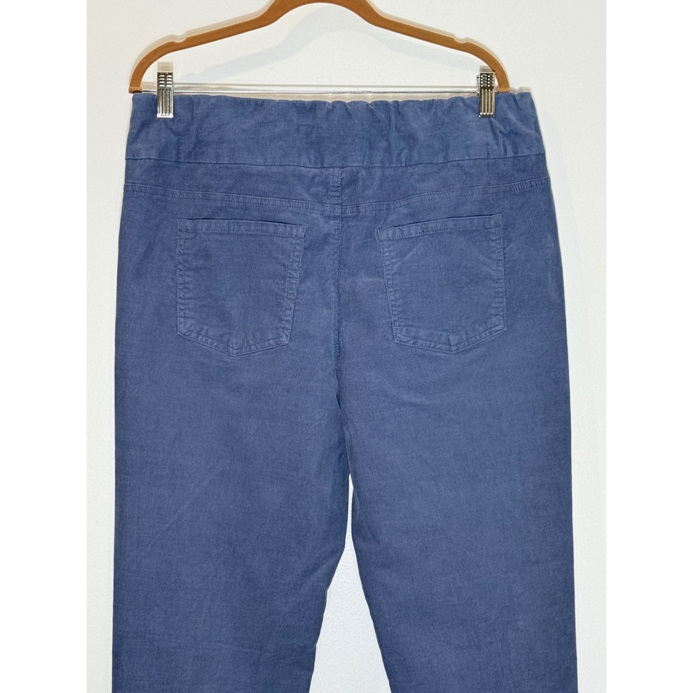 Coldwater Creek Corduroy Jeggings Slate Blue Stretch Cotton Size 14 Pull On Pant - Picture 4 of 6